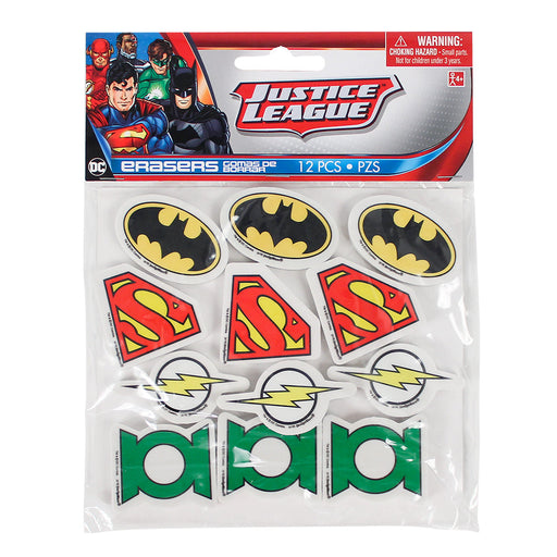 Justice League Erasers (12 PACK)