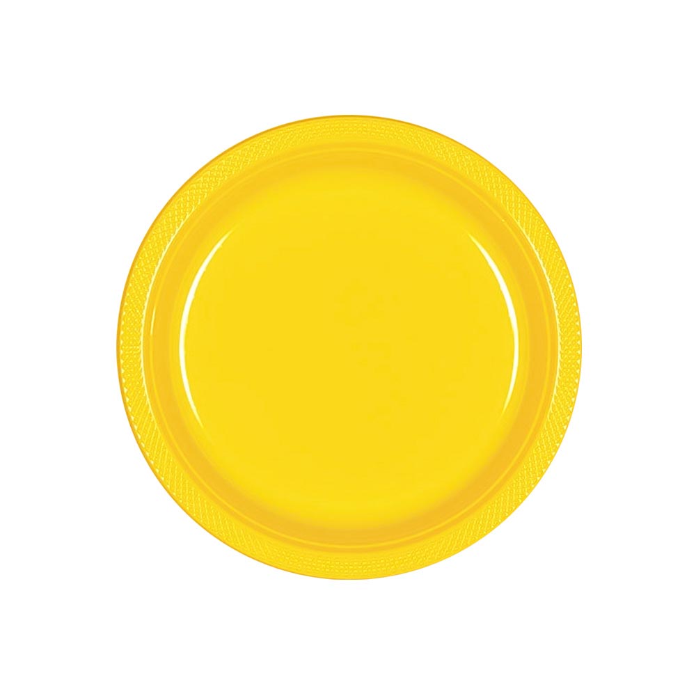 Plastic Plates 7" Yellow (20 PACK)