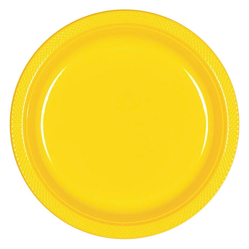 Plastic Plates 10-1/4" Yellow (20 PACK)