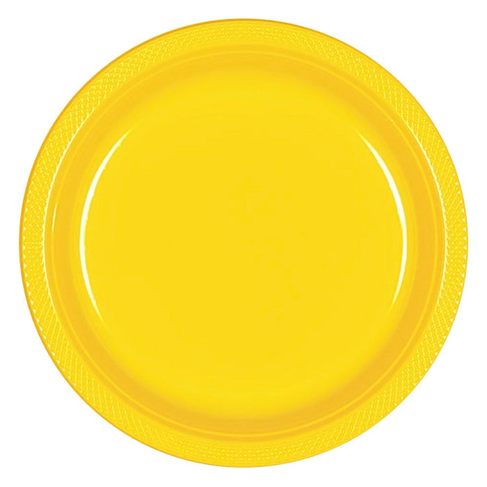 Plastic Plates 10-1/4" Yellow (20 PACK)