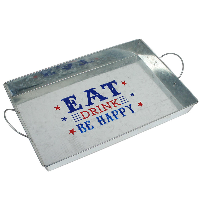 Metal Patriotic Serving Tray 12" x 18"