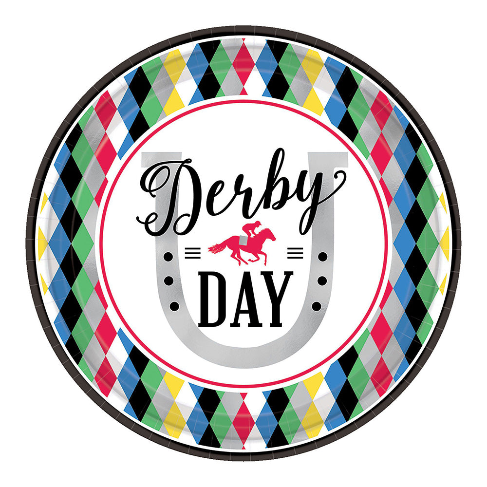 Derby Day Round Plates 9" (8 PACK)