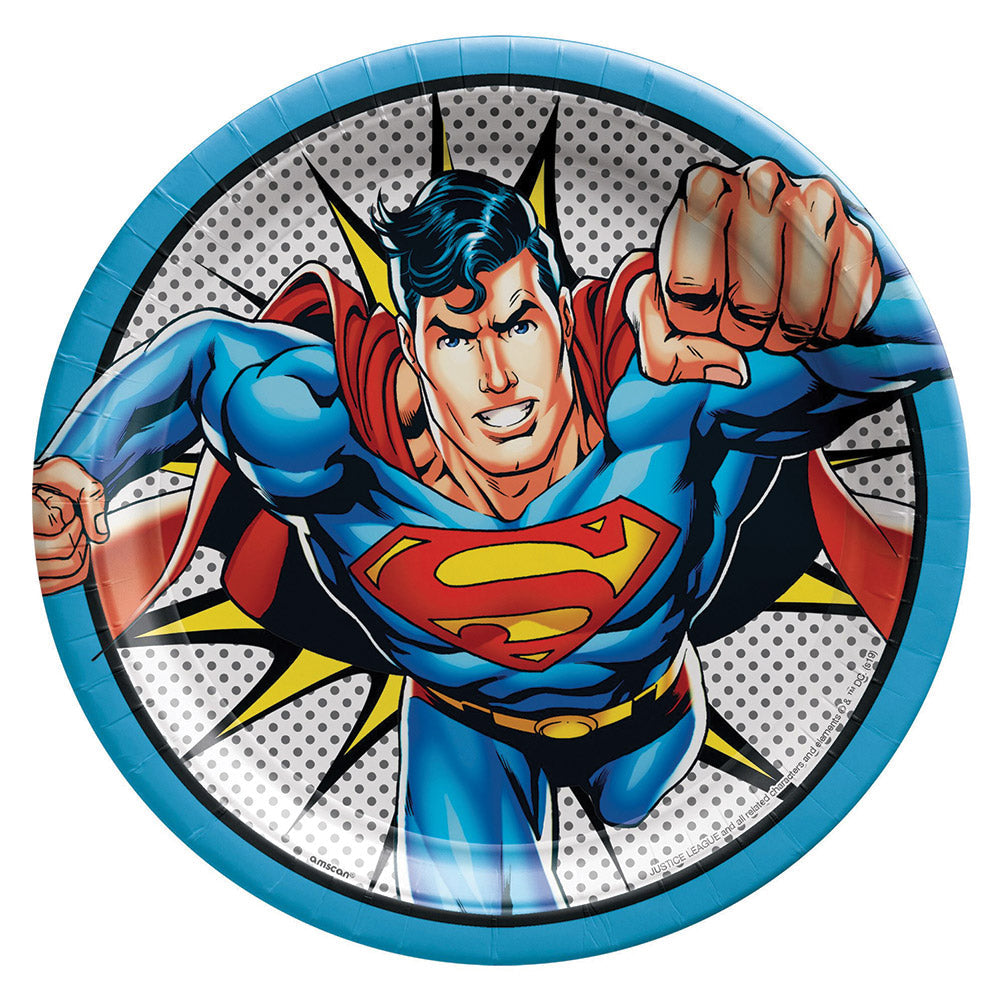 Superman Plates 9" (8 PACK)