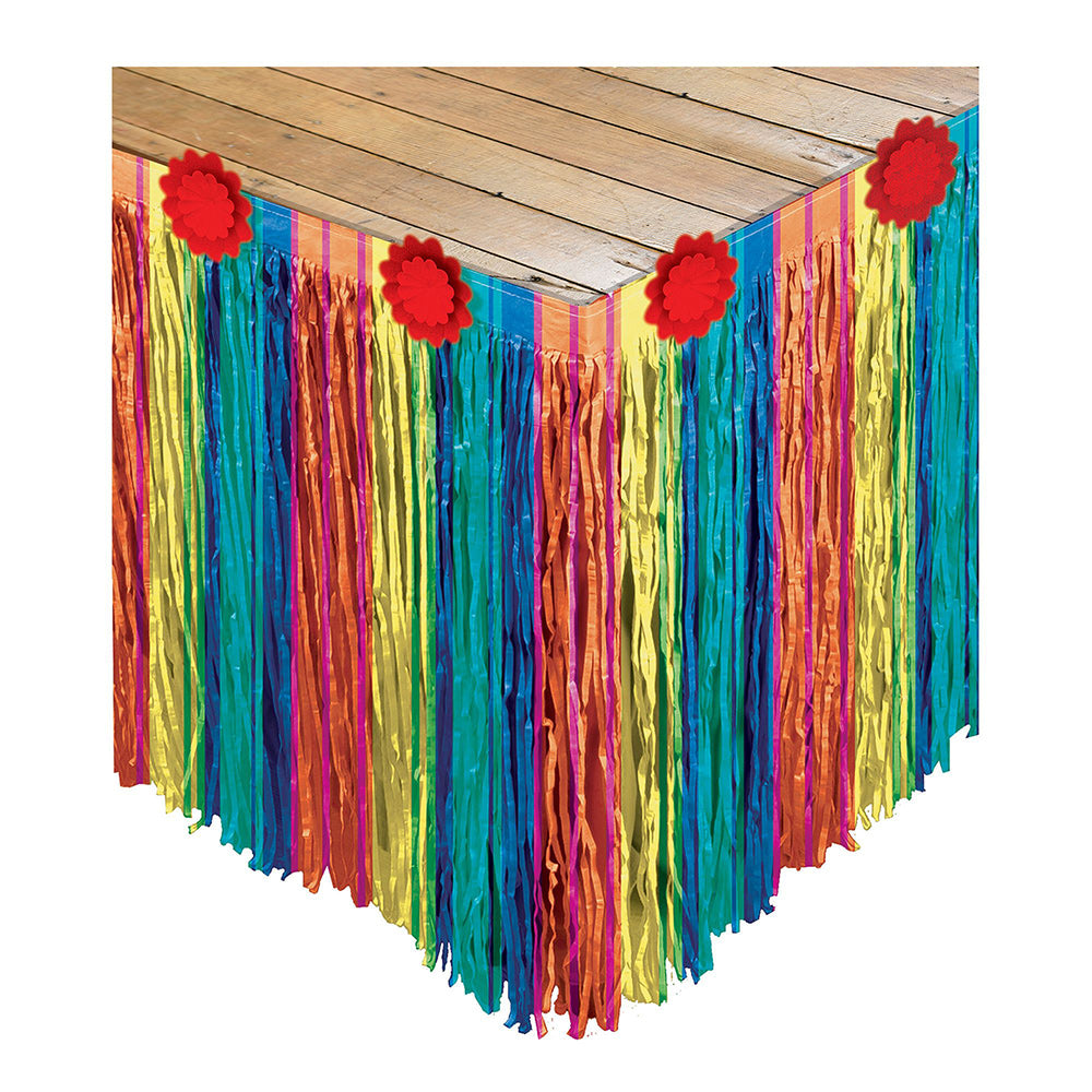 Fiesta Striped Paper Tableskirt 29" x 10'