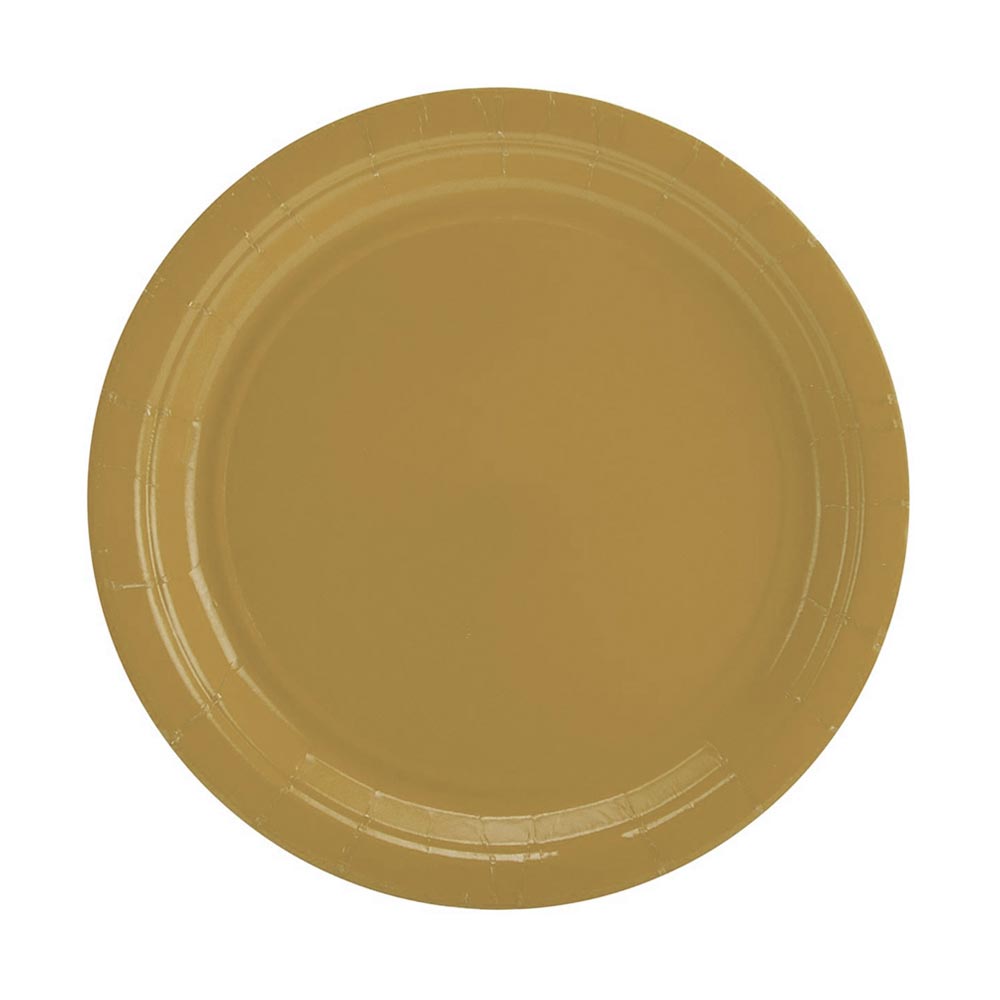 Paper Plates 9" Gold (20 PACK)