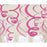 Swirl Decorations Pink 22" (12 PACK)