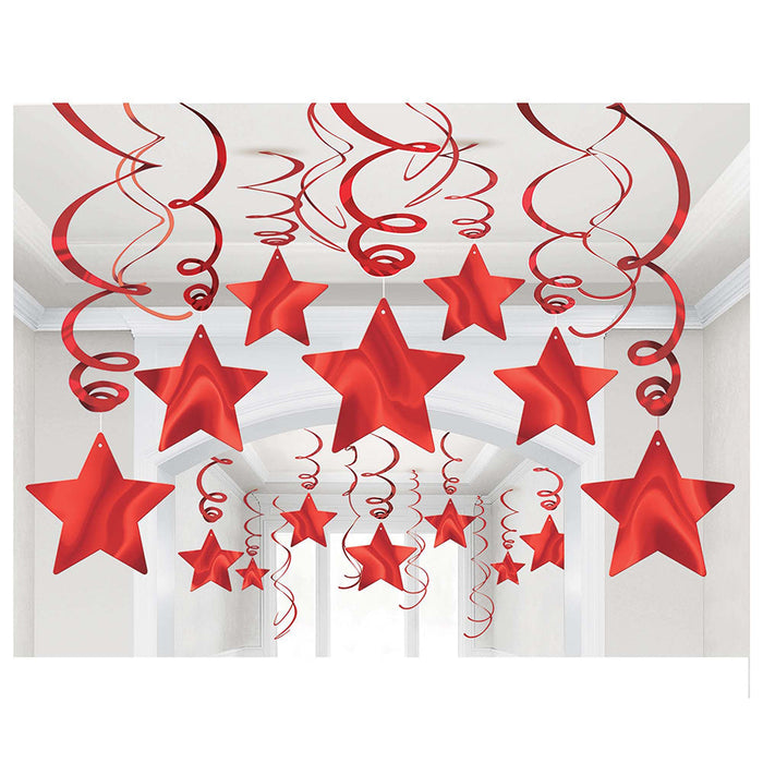 Shooting Stars Mega Value Pack Swirl Red (30 PACK)