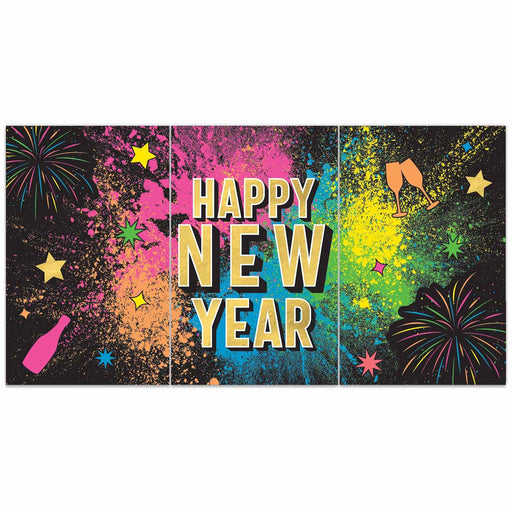 Countdown Glow Happy New Year Banner 33.5" x 65"