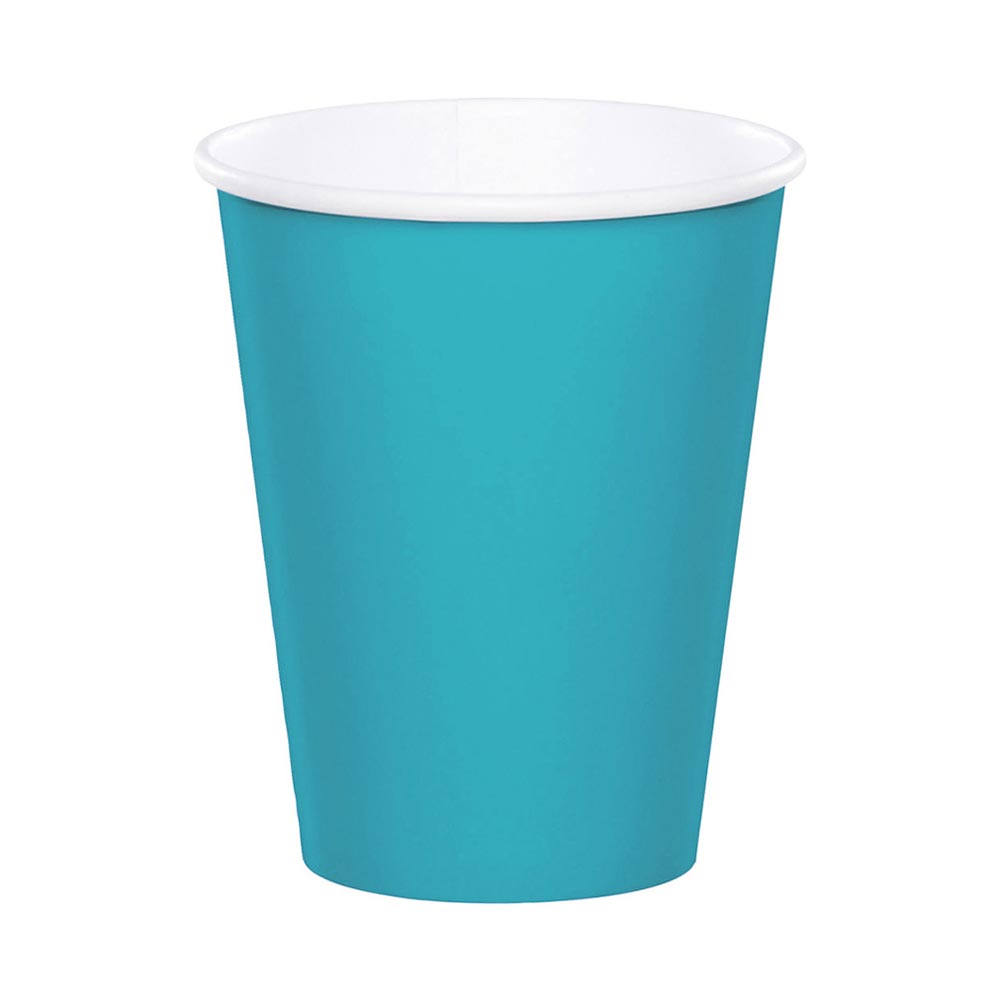 Paper Cups 9 oz Caribbean Blue (20 PACK)