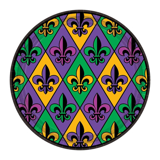 Fleur-De-Lis Plates 9" (18 PACK)