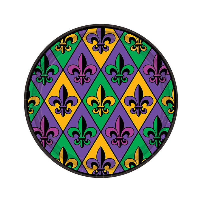 Fleur-De-Lis Plates 7" (18 PACK)