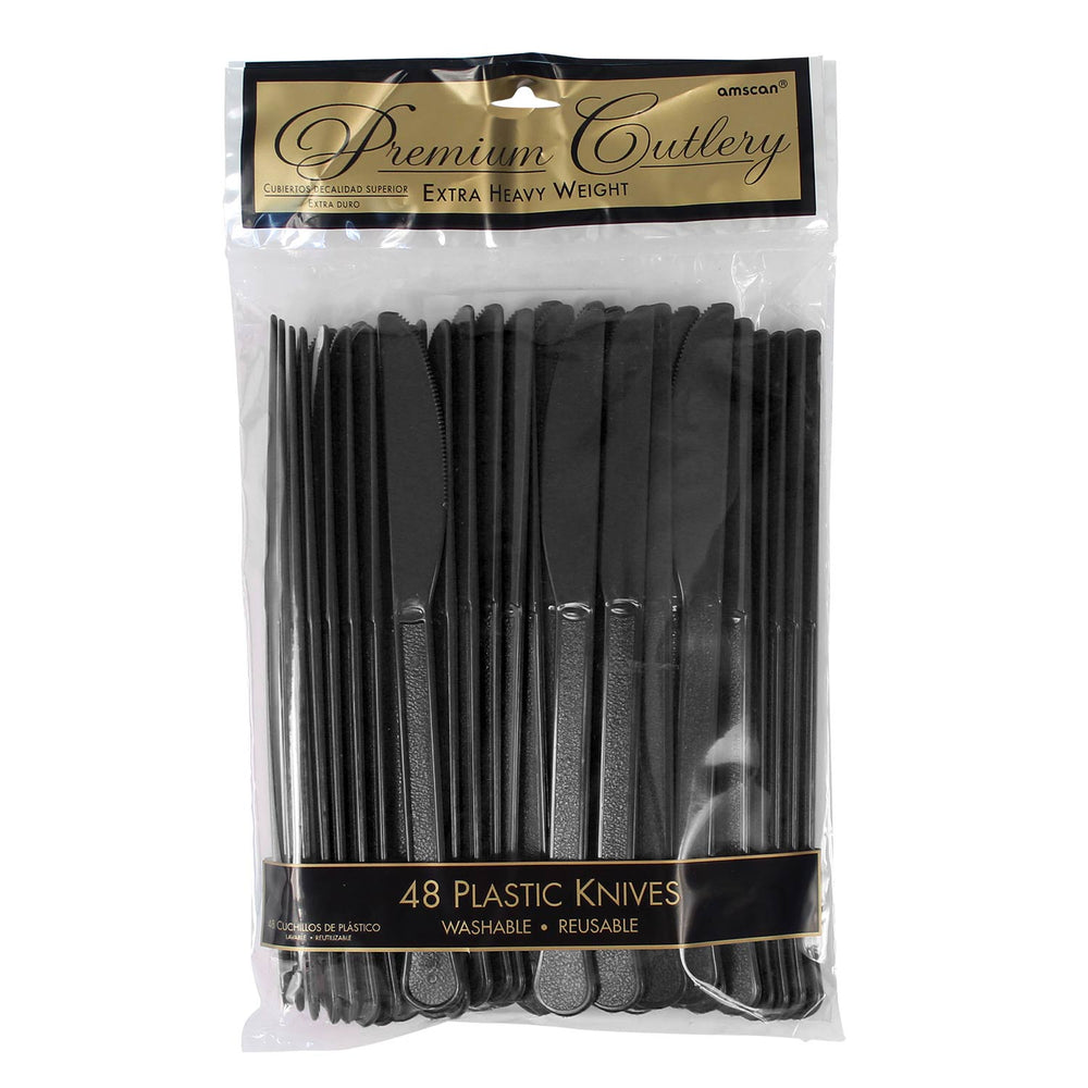 Plastic Knives - Black (48 PACK)