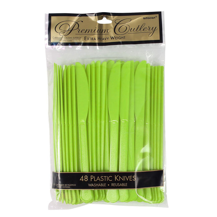 Plastic Knives - Kiwi (48 PACK)