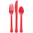 Plastic Cutlery Set Red (80 PACK)