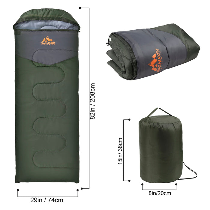 Waterproof Extra Cold Weather Sleeping Bags (15°F/ -10°C)