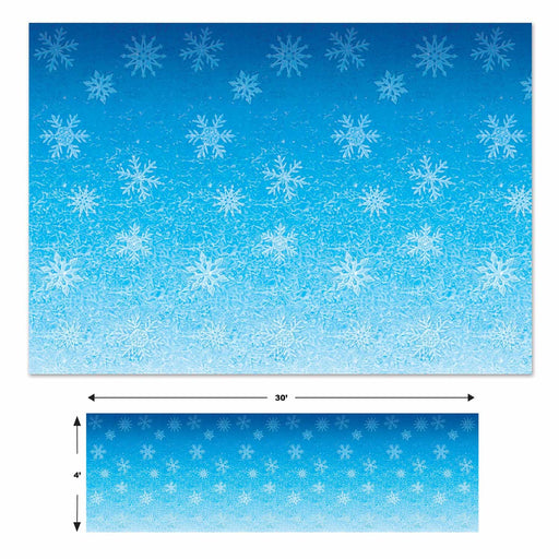 Snowflakes Backdrop 4' x 30'