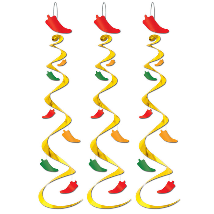 Chili Pepper Whirls 30" (3 PACK)