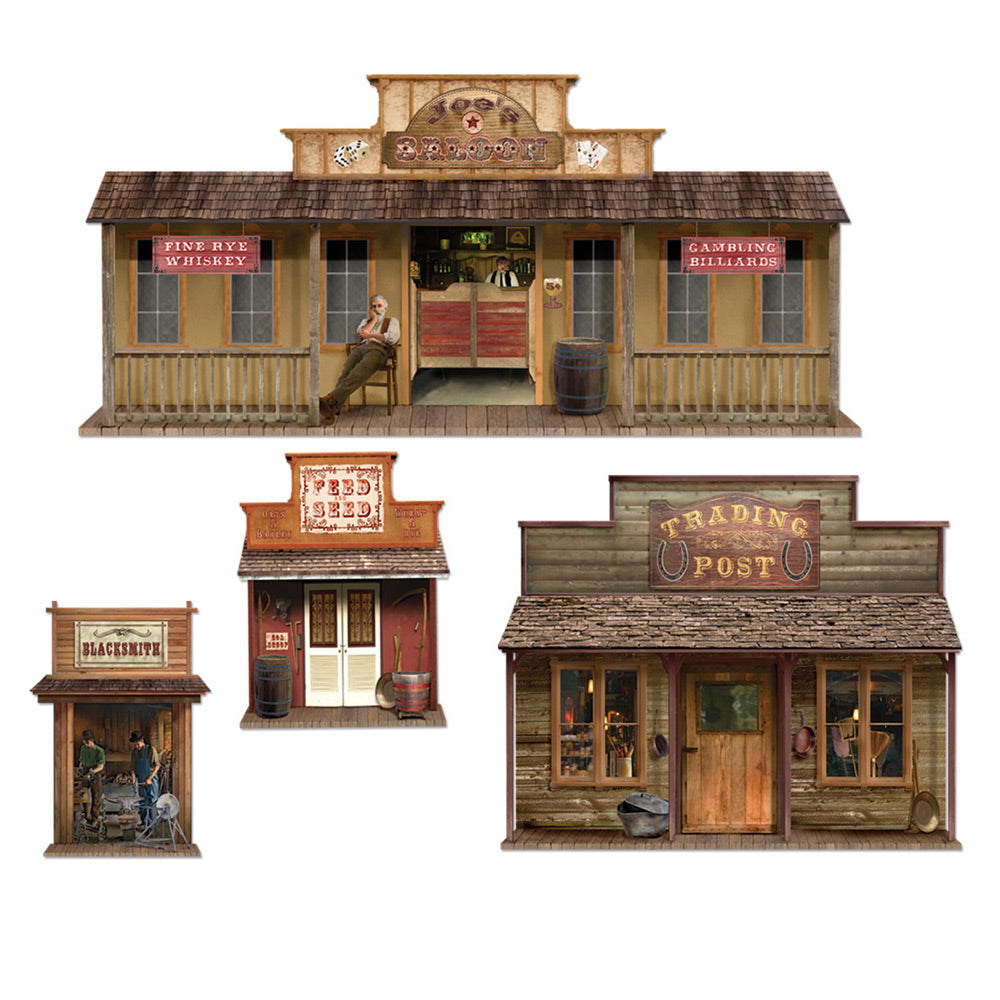 Wild West Town Props 24" - 5'5" (12 PACK)