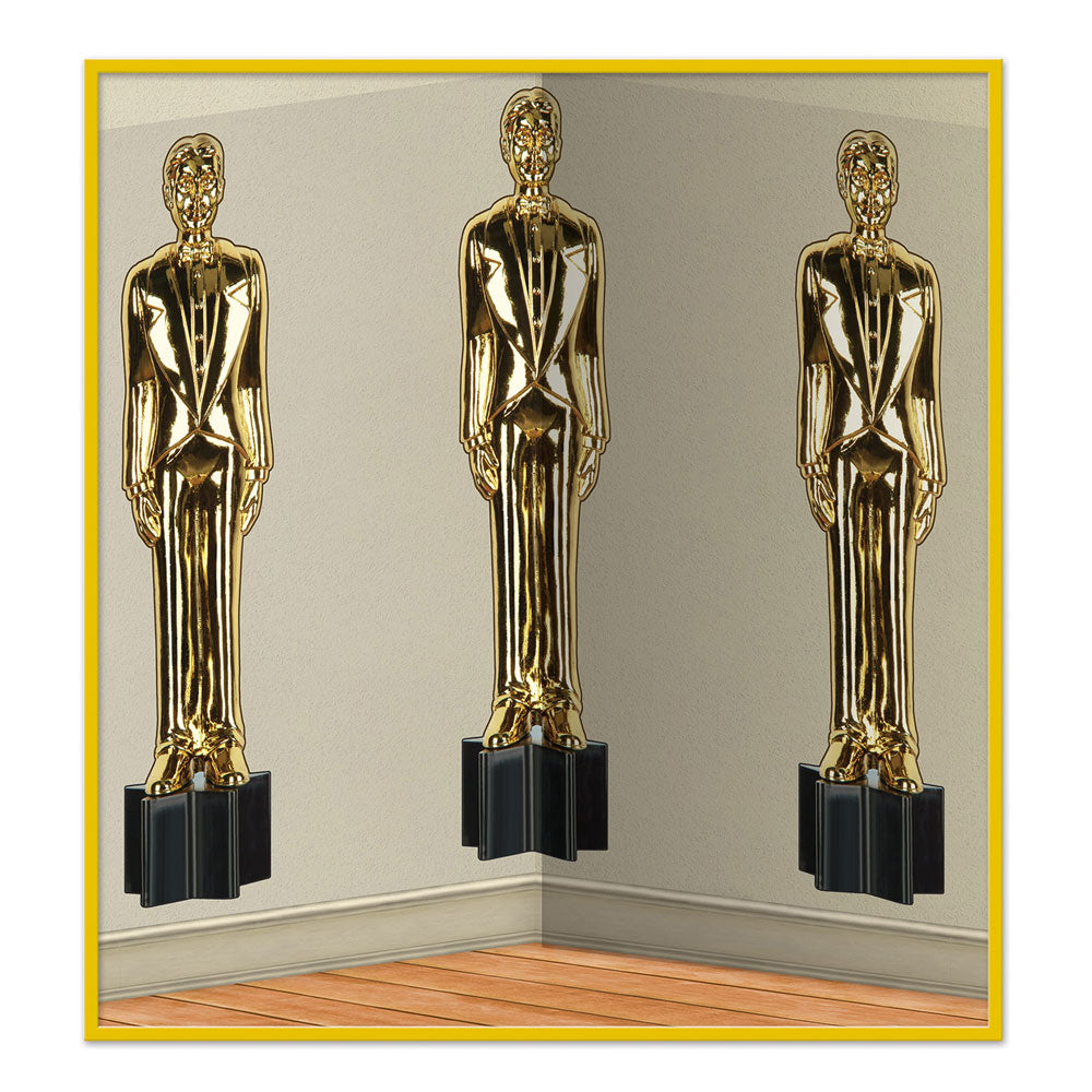 Awards Night Statuettes Backdrop 4' x 30'