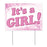 Plastic It's A Girl Yard Sign 11-1/2" x 15-1/2"