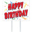 Plastic Happy Birthday Yard Sign 11-1/2" x 15-1/2"