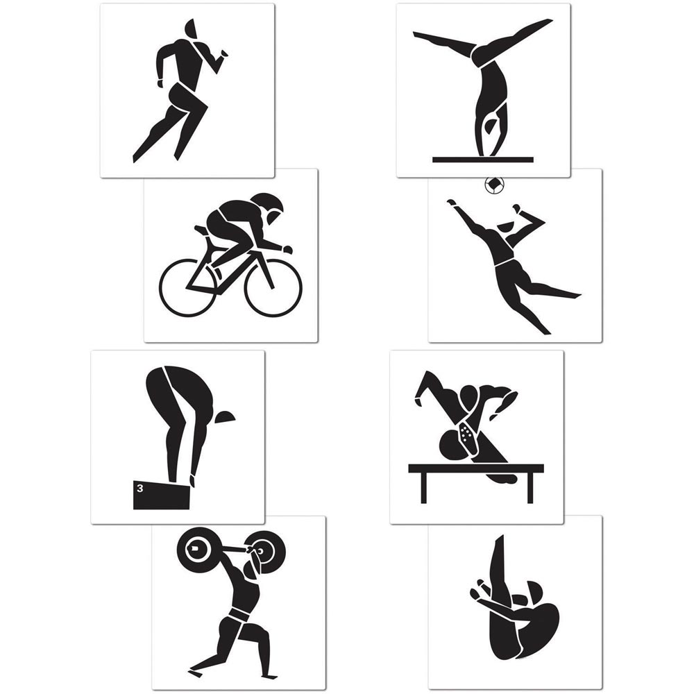 Summer Sports Cutouts 16" (4 PACK)