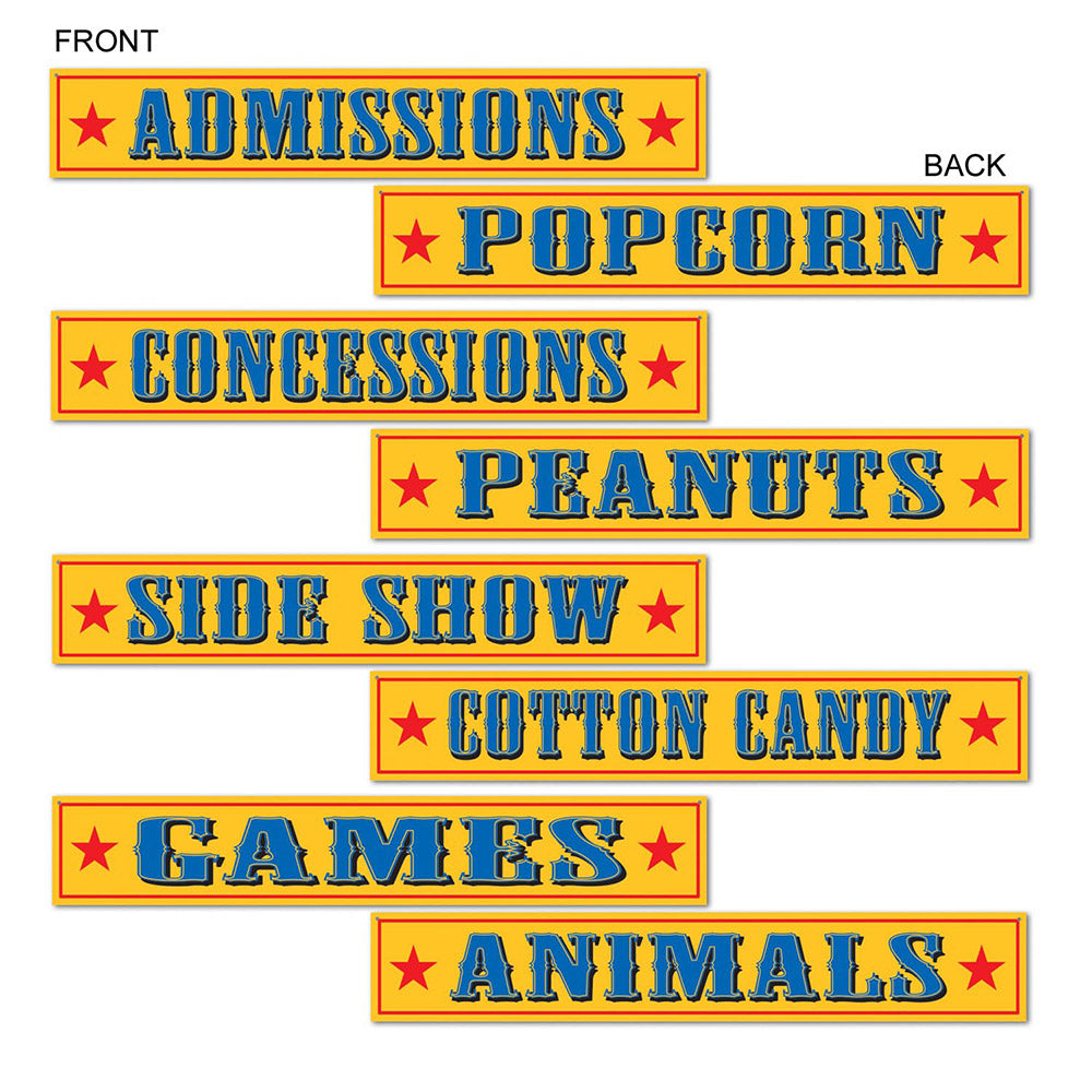 Carnival Street Signs (4 PACK)