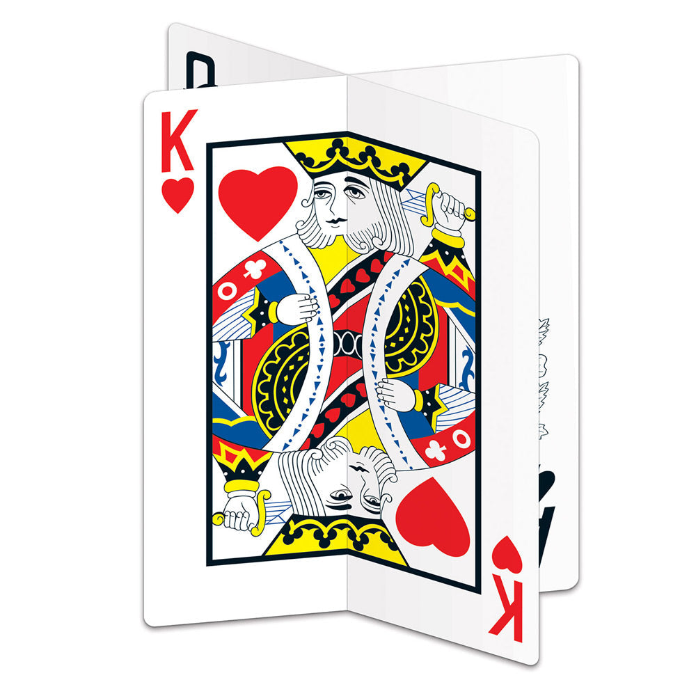 Casino Playing Card Centerpiece 12"