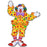 Jointed Circus Clown Cutout 30"