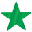 Foil Star Cutout - Green 15"