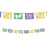 Mardi Gras Picado Style Pennant Banner 12'