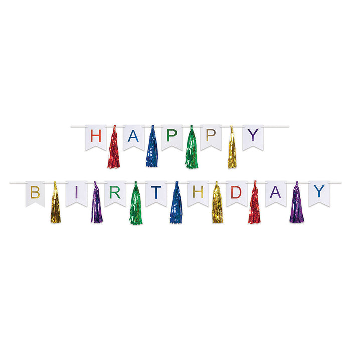 Happy Birthday Tassel Streamers (2 PACK)