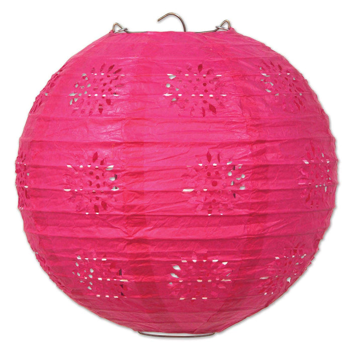 Paper Lace Lantern Cerise 8" (3 PACK)