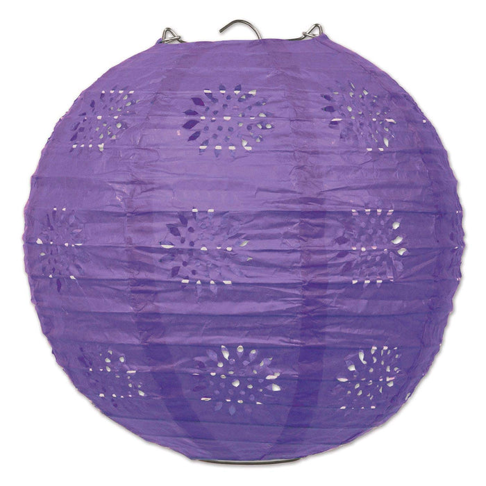 Paper Lace Lantern Purple 8" (3 PACK)