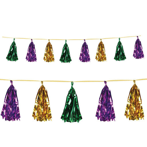 Mardi Gras Tassel Garland 8'