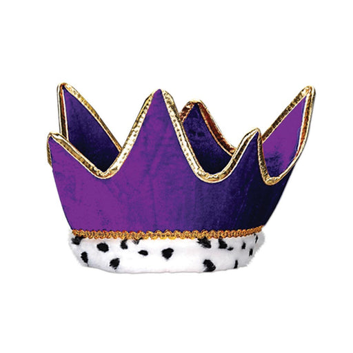 Plush Purple Mardi Gras Crown