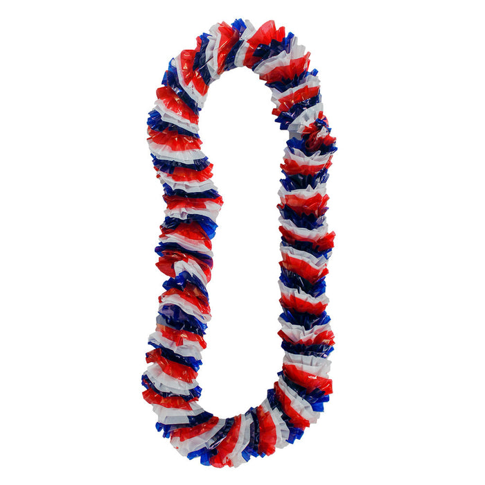 Lei - Plastic Red White Blue