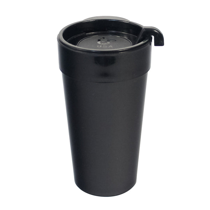 Closeout Black Plastic Travel Tumbler 12 Oz