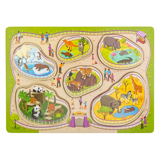 6-Piece Chunky Build-A-Zoo Puzzle Fun and Educational