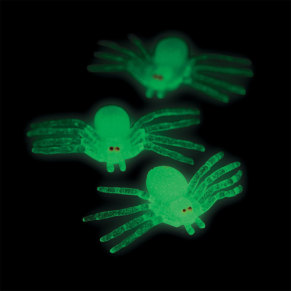 Glow In The Dark Spiders 2.5" (18 PACK)