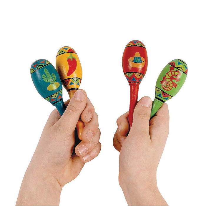 Mini Wooden Maracas 5"