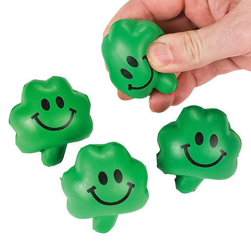 Foam Stress Toy Mini Shamrocks 2" (24 PACK)