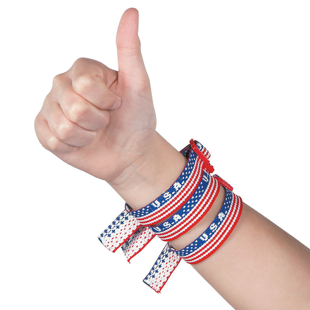 Nylon “USA” Woven Friendship Bracelets (DZ)