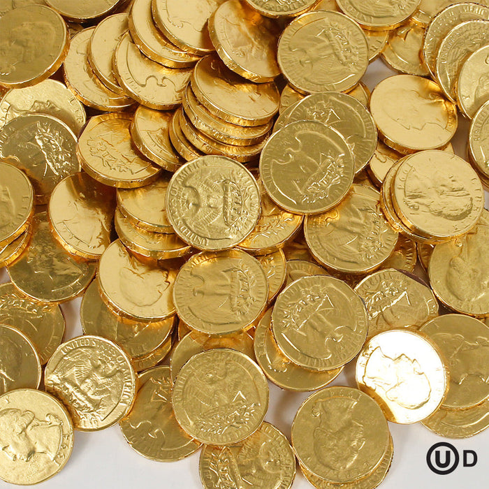 Chocolate Coins - Quarters 1-1/8" (100 PACK)