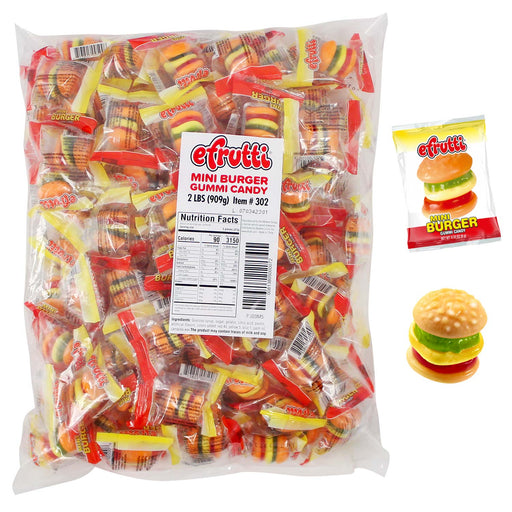 Mini Burger Gummi Candy (2 Lbs)