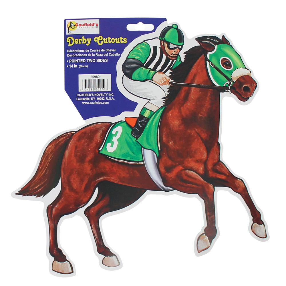 Horse and Jockey Cutout 14"