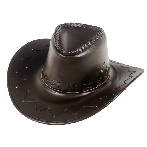 Cowboy Hat - Brown Stitched