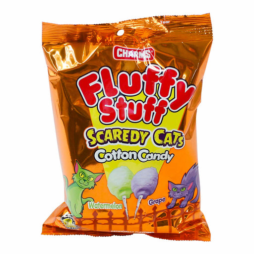 Charms Fluffy Stuff Scaredy Cats Cotton Candy