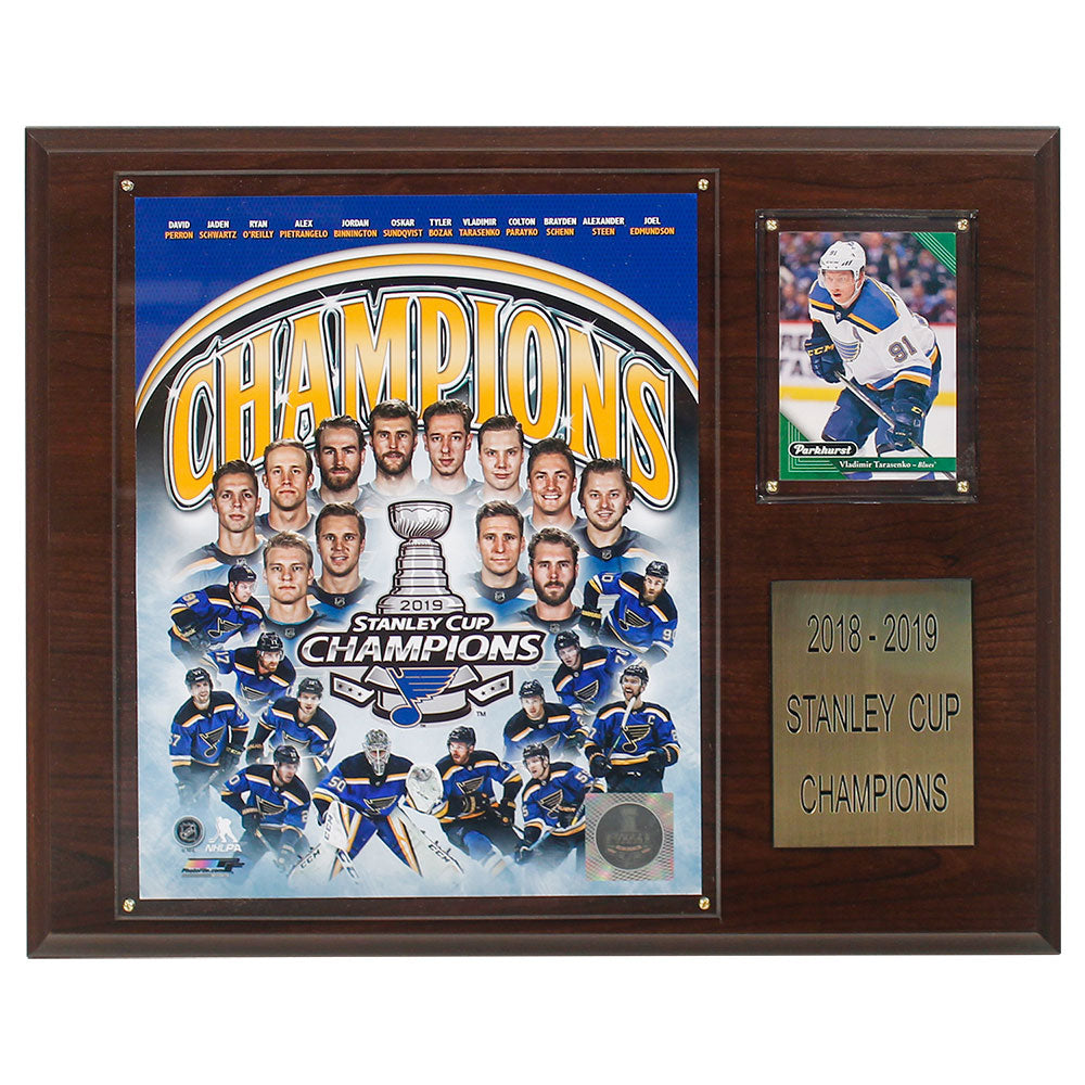 Blues Plaque Stanley Cup Champs 15"