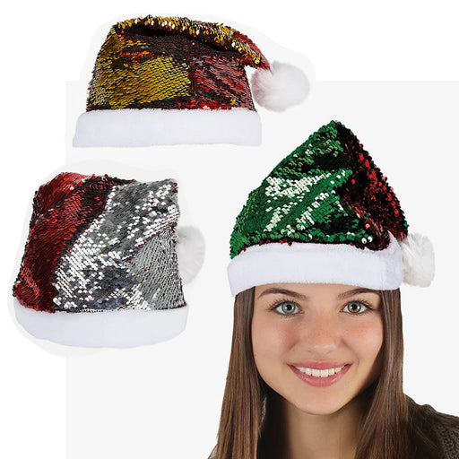 Flip Sequin Santa Hat